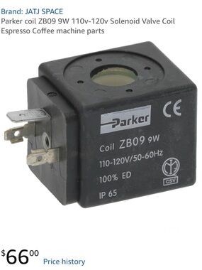 Parker Black Solenoid Coil ZB09 9W